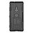 Coque Contour Silicone et Plastique Housse Etui Mat avec Support pour Sony Xperia XZ3 Noir