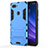 Coque Contour Silicone et Plastique Housse Etui Mat avec Support pour Xiaomi Mi 8 Lite Bleu Ciel