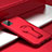 Coque Contour Silicone et Plastique Housse Etui Mat avec Support R01 pour Apple iPhone 11 Pro Rouge