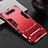 Coque Contour Silicone et Plastique Housse Etui Mat avec Support R01 pour Samsung Galaxy A80 Rouge