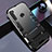 Coque Contour Silicone et Plastique Housse Etui Mat avec Support R01 pour Xiaomi Redmi Note 8 (2021) Noir