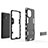 Coque Contour Silicone et Plastique Housse Etui Mat avec Support R02 pour Xiaomi Mi 11 Lite 5G Petit