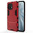 Coque Contour Silicone et Plastique Housse Etui Mat avec Support R02 pour Xiaomi Mi 11 Lite 5G Rouge