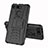 Coque Contour Silicone et Plastique Housse Etui Mat avec Support R03 pour Huawei Honor V20 Noir