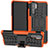 Coque Contour Silicone et Plastique Housse Etui Mat avec Support R03 pour Huawei P30 Pro New Edition Orange
