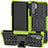 Coque Contour Silicone et Plastique Housse Etui Mat avec Support R03 pour Huawei P30 Pro New Edition Vert