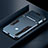 Coque Contour Silicone et Plastique Housse Etui Mat avec Support R03 pour Xiaomi Redmi Note 8 (2021) Bleu