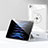 Coque Contour Silicone et Plastique Housse Etui Mat avec Support S01 pour Apple iPad Pro 12.9 (2022) Blanc