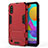 Coque Contour Silicone et Plastique Housse Etui Mat avec Support T01 pour Samsung Galaxy M01 Petit