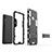 Coque Contour Silicone et Plastique Housse Etui Mat avec Support T01 pour Samsung Galaxy M01s Petit