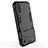 Coque Contour Silicone et Plastique Housse Etui Mat avec Support T02 pour Samsung Galaxy M01 Petit