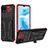 Coque Contour Silicone et Plastique Housse Etui Mat avec Support YF1 pour Realme Narzo 50i Rouge