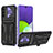 Coque Contour Silicone et Plastique Housse Etui Mat avec Support YF1 pour Samsung Galaxy A13 5G Violet