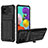 Coque Contour Silicone et Plastique Housse Etui Mat avec Support YF1 pour Samsung Galaxy A51 5G Noir