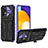 Coque Contour Silicone et Plastique Housse Etui Mat avec Support YF1 pour Samsung Galaxy A52 5G Violet