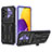 Coque Contour Silicone et Plastique Housse Etui Mat avec Support YF1 pour Samsung Galaxy A73 5G Violet