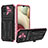 Coque Contour Silicone et Plastique Housse Etui Mat avec Support YF1 pour Samsung Galaxy F12 Or Rose