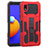 Coque Contour Silicone et Plastique Housse Etui Mat avec Support YF1 pour Samsung Galaxy M01 Core Rouge