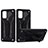 Coque Contour Silicone et Plastique Housse Etui Mat avec Support YF1 pour Samsung Galaxy S20 5G Noir