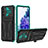 Coque Contour Silicone et Plastique Housse Etui Mat avec Support YF1 pour Samsung Galaxy S20 FE 4G Vert