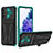 Coque Contour Silicone et Plastique Housse Etui Mat avec Support YF1 pour Samsung Galaxy S20 Lite 5G Vert