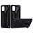 Coque Contour Silicone et Plastique Housse Etui Mat avec Support YF2 pour Samsung Galaxy M40S Noir