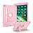 Coque Contour Silicone et Plastique Housse Etui Mat avec Support YJ1 pour Apple iPad 10.2 (2020) Rose