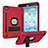 Coque Contour Silicone et Plastique Housse Etui Mat avec Support YJ1 pour Apple iPad Mini Rouge