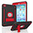 Coque Contour Silicone et Plastique Housse Etui Mat avec Support YJ1 pour Apple iPad Mini Rouge et Noir