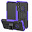 Coque Contour Silicone et Plastique Housse Etui Mat avec Support Z01 pour Huawei Honor 8A Violet