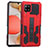 Coque Contour Silicone et Plastique Housse Etui Mat avec Support ZJ1 pour Samsung Galaxy A42 5G Rouge