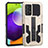 Coque Contour Silicone et Plastique Housse Etui Mat avec Support ZJ1 pour Samsung Galaxy A52 4G Or
