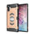 Coque Contour Silicone et Plastique Housse Etui Mat Magnetique Aimant pour Samsung Galaxy Note 10 Plus Or