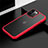 Coque Contour Silicone et Plastique Housse Etui Mat N01 pour Apple iPhone 12 Pro Rouge