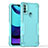 Coque Contour Silicone et Plastique Housse Etui Mat pour Motorola Moto E40 Cyan