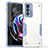 Coque Contour Silicone et Plastique Housse Etui Mat pour Motorola Moto Edge 20 Pro 5G Blanc