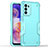 Coque Contour Silicone et Plastique Housse Etui Mat pour Motorola Moto Edge (2022) 5G Cyan