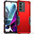 Coque Contour Silicone et Plastique Housse Etui Mat pour Motorola Moto Edge S30 5G Rouge