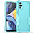 Coque Contour Silicone et Plastique Housse Etui Mat pour Motorola Moto G22 Cyan