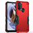 Coque Contour Silicone et Plastique Housse Etui Mat pour Motorola Moto G31 Rouge