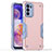 Coque Contour Silicone et Plastique Housse Etui Mat pour Motorola Moto G71s 5G Rose