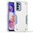 Coque Contour Silicone et Plastique Housse Etui Mat pour Motorola Moto G82 5G Blanc