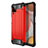 Coque Contour Silicone et Plastique Housse Etui Mat pour Samsung Galaxy A12 5G Rouge