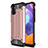 Coque Contour Silicone et Plastique Housse Etui Mat pour Samsung Galaxy A31 Or Rose