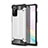 Coque Contour Silicone et Plastique Housse Etui Mat pour Samsung Galaxy Note 20 5G Argent