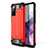 Coque Contour Silicone et Plastique Housse Etui Mat pour Samsung Galaxy S20 Lite 5G Rouge