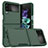 Coque Contour Silicone et Plastique Housse Etui Mat pour Samsung Galaxy Z Flip4 5G Vert