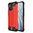 Coque Contour Silicone et Plastique Housse Etui Mat pour Xiaomi Mi 11 Lite 4G Rouge