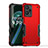 Coque Contour Silicone et Plastique Housse Etui Mat QW1 pour Realme 9 Pro 5G Rouge