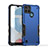 Coque Contour Silicone et Plastique Housse Etui Mat QW1 pour Realme C25Y Bleu